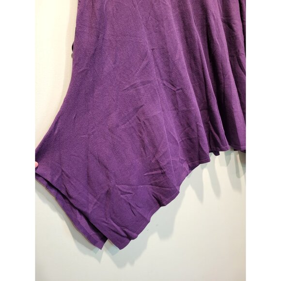 New Catherines Purple Lightweight Asymmetrical V Neck Sweater Sz 5X - Picture 3 of 7